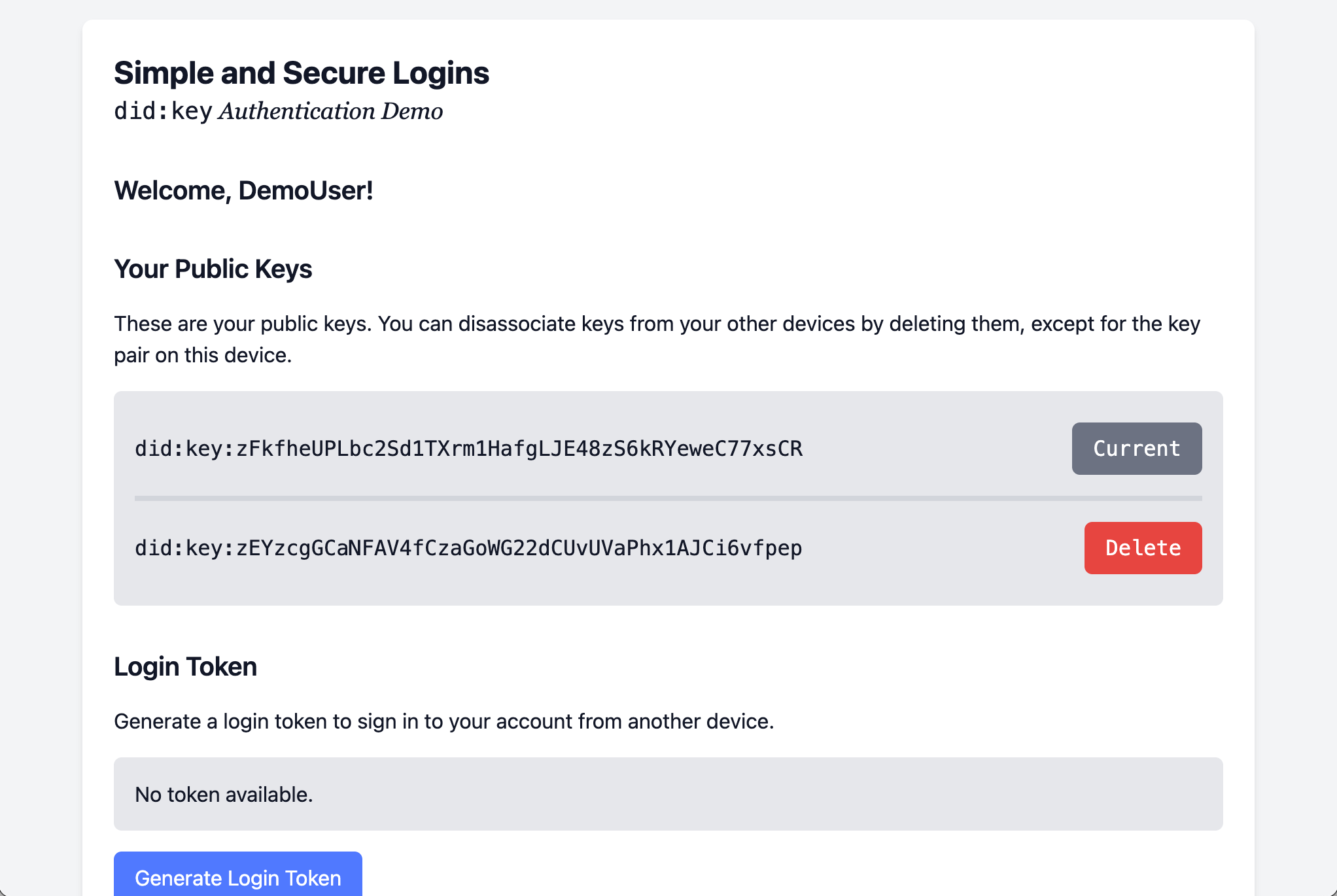 Two public keys