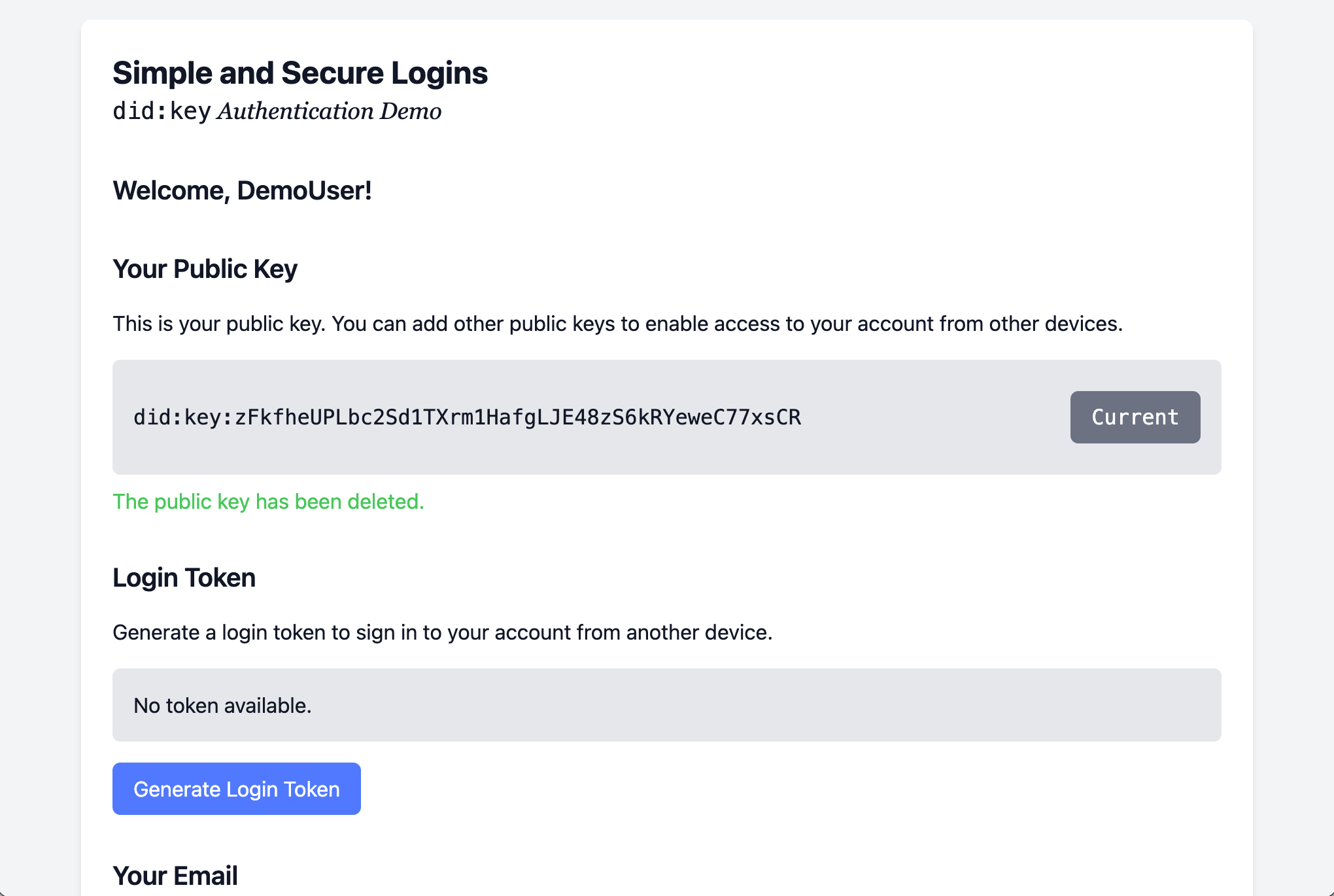 Public key deleted